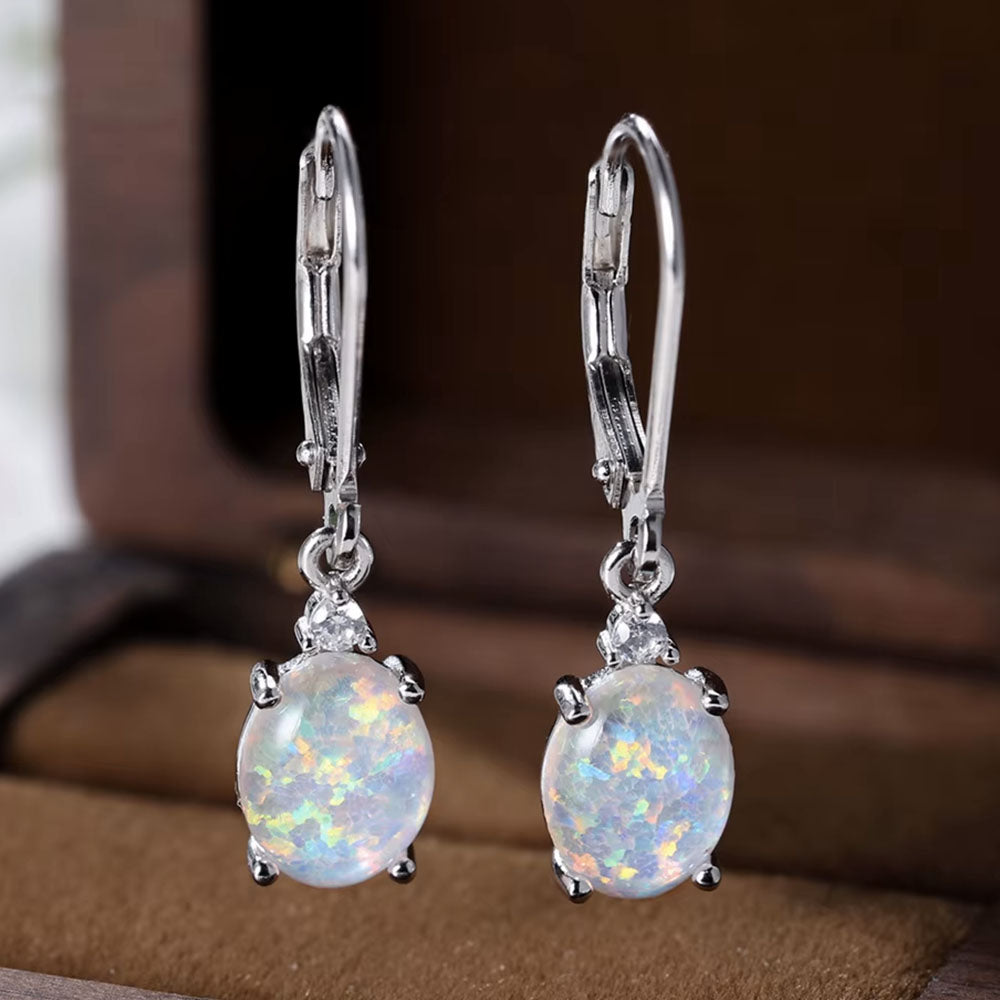 rainbow moonstone earrings