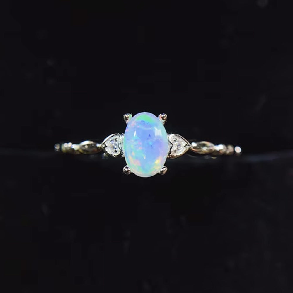 rainbow moonstone ring sterling silver