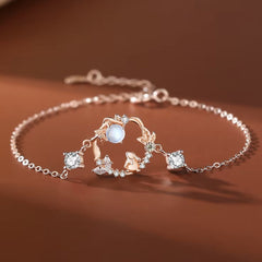 rose gold moonstone bracelet