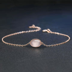 rose quartz and moonstone bracelet