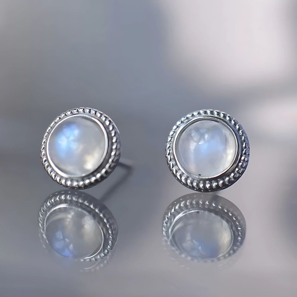 vintage moonstone earrings